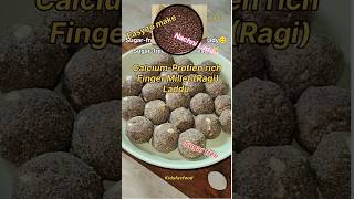 Iron Rich Ragi laddu for kidsCalcium Protein RichNachni ballSprouted Finger MilletKidsfavfood [upl. by Bate]