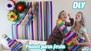 DIY PAINEL CORTINA DE PAPEL CREPOM para DECORAÇÃO DE FESTA [upl. by Ecidnak575]