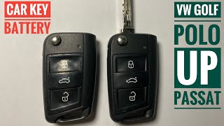 Volkswagen Golf Key Fob Battery Replacement How to change VW Key Battery [upl. by Ahsieat]