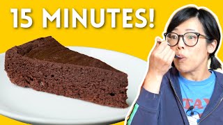 15 minutes amp 3 Ingredients  Chocolate Oblivion Truffle Torte [upl. by Evangelist]