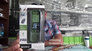 Unboxing Grabadora Sony ICDPX240 [upl. by Nirej193]