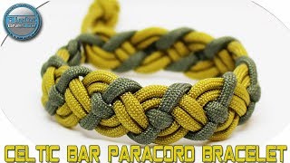 How to Make a Paracord Bracelet Celtic Bar  VIKING  DIY Tutorial  Bonus Diamond Crown Knot [upl. by Eeresid]