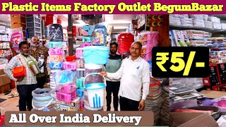 Wholesale Plastic Items With Prices In Begum Bazar Market  Business Idea  1000 Variety Items [upl. by Burke742]