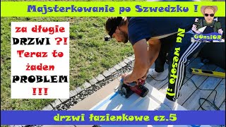 Docinanie drzwi wewnętrznych  Montaż drzwi łazienkowych cz5  Remont po Szwedzku  Na wesoło [upl. by Cohligan579]