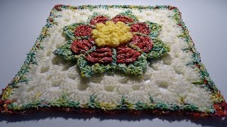 Crochet 3D Flower Square nr3 [upl. by Notnats]