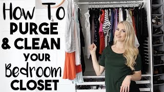 ORGANIZE 20 Ways to Clean Purge and Organize Your Bedroom Closet that are Borderline GENIUS [upl. by Sibell]