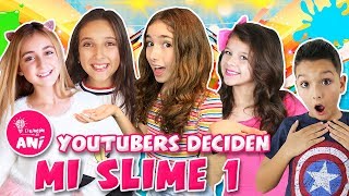 😜 ¡¡MIS AMIGOS YOUTUBERS DECIDEN MI SLIME 😀 ¡PROBANDO RECETAS DE SLIME DE MIS AMIGOS PARTE 1 [upl. by Ztirf587]