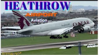 Heathrow Airport Plane Spotting Spectacular Landing on Runway 09L 25 Feb 2024 [upl. by Berstine57]