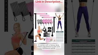 Pilates Bar Kit with Resistance Bands Sculpt Tone amp Strengthen at Home with Easy Adjustable Tensio [upl. by Landre]