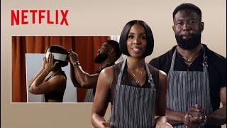 Kelly Rowland amp Trevante Rhodes Paint While Blindfolded  Mea Culpa  Netflix [upl. by Gibbeon]