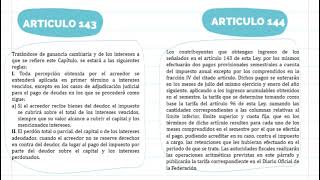 26 Otros ingresos artículos 141 al 146 de la LISR [upl. by Eitsyrc]