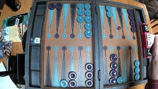 5 Point Backgammon Match against Tim [upl. by Hanoy]