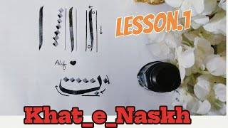 naskh script  Lesson1 arabic calligraphy  Lilly Art [upl. by Jeanie]