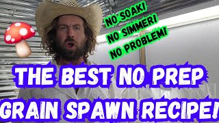 The BEST NoPrep Grain Spawn Recipe🍄mushroom farming fungi farm mushrooms farmer mycology [upl. by Llednew]