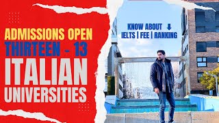 Admissions Open in 13 Italian Universities  Study in Italy on Scholarship  Rahat Khan [upl. by Innavoeg]