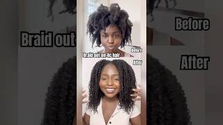 Braid out on 4c hair [upl. by Gemmell]