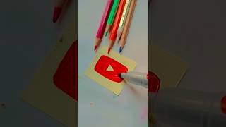 Drawing YouTube logo colourfulartwork youtubelogo shorts art [upl. by Jala]