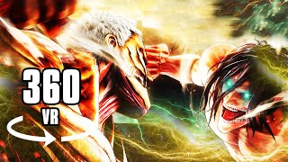 360° EREN VS REINER  ARMORED TITAN Attack On Titan Season 4 [upl. by Fates]