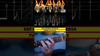 Hysteria Def Leppard Guitar Riff with Tab [upl. by Narbig]