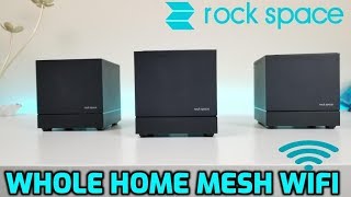 ROCK SPACE WHOLE HOME WIFI MESH REVIEW  BEST BUDGET AX ROUTER [upl. by Ahsikar]