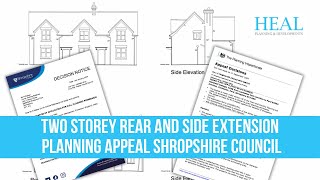 Two Storey Rear and Side Extension Planning Appeal Shropshire Council [upl. by Nemraciram]