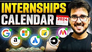 Internship calendar 2024 ✅  off campus freshers hiring 2024 [upl. by Gilead]