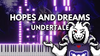 Hopes and Dreams  Piano Tutorial  Cover Undertale OST FREE MIDI [upl. by Ynnahc]