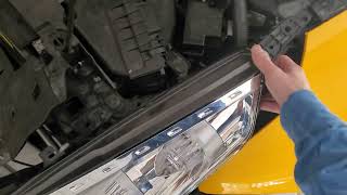 How to change 370z headlight bulb [upl. by Yknip]