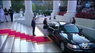 Congo President Denis Sassou Nguesso arrives at the White House Diner [upl. by Filipe196]