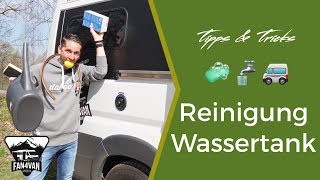 Wassertank Reinigung im Wohnmobil  Wohnwagen  Wasserhygiene ganz einfach [upl. by Meyer829]