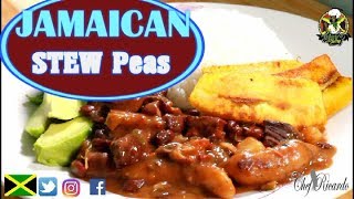 How To Make Pigtail Stew Peas Jamaica  Recipes By Chef Ricardo [upl. by Yhcir250]