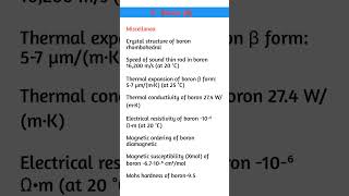 Boron element  5 Boron B  General properties of boron  Physical properties of boron [upl. by Enwahs421]