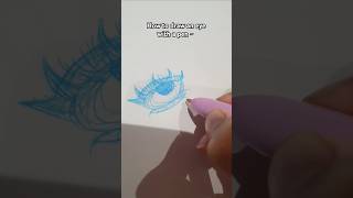 How to draw lashes with a pen  ARTS [upl. by Harim]