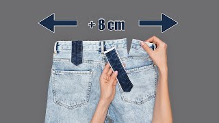 Sewing trick how to upsize jeans in the waist quickly and simply [upl. by Affay]