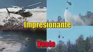 Impresionante e increíble vuelo de piloto de helicóptero apagando incendios [upl. by Lindie]