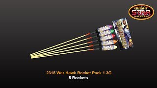 Bright Star Fireworks  2315 War Hawk Rocket Pack 13G [upl. by Robinette]