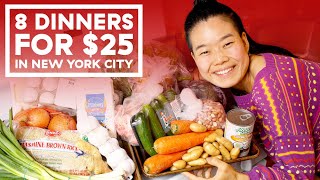 I Made 8 Dinners For Two People On A 25 Budget In NYC [upl. by Neurath399]