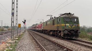 15018 Route Diverted Kashi Express Slowly Slowly Departure From Prayagraj Chheoki With Wag9 [upl. by Smitt]