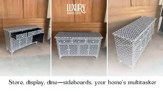 Bone Inlay Sideboard  The Ultimate Guide to Sideboard Styling  Luxury Handicrafts [upl. by Nit]