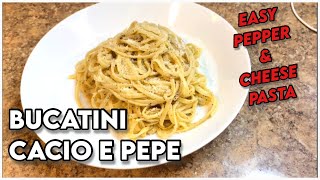 EASY CHEESY PASTA RECIPE  BUCATINI CACIO E PEPE WITH PARMESAN CHEESE [upl. by Trauner]