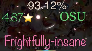 osu nanahira frightfully 487 star [upl. by Einre]