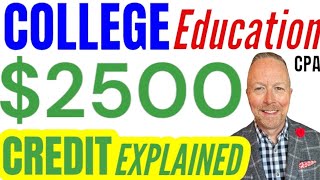 2500 College Educational Tuition Tax Credit American Opportunity Credit vs Life Learning Credit [upl. by Naenej]