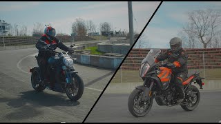 Ducati XDiavel et KTM Super Adventure  Action moteur sport MOTO [upl. by Autumn619]