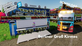 LS22 Berliner Riesen Kirmes Aufbau Tag 3  NEUE EXCLUSIVE MODS [upl. by Accber]