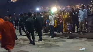 Water Festival Entertainment Night to worship the moon god in Battambang [upl. by Eckhardt]