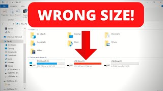 How to Fix Your USB Drive Showing Wrong Size on Windows with diskpart [upl. by Anastasio]