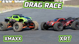 Traxxas Xmaxx vs Traxxas XRT Drag Race [upl. by Vittorio845]