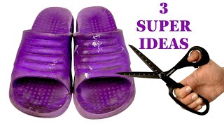 WHY I DIDNT KNOW THIS EARLIER RECYCLING OLD FLIPFLOPS AND SLIPPERS DIY [upl. by Eelatsyrc]