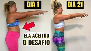 8 EXERCÃCIOS FÃCEIS PARA PERDER BARRIGA RÃPIDO INICIANTE Ela Aceitou o Desafio Veja no que Deu [upl. by Laural723]