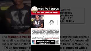 16 YEAR OLD JORDAN ANDERSON IS MISSING FROM MEMPHIS TENNESSEE HELP BRING HIM HOME SAFE [upl. by Thilda]